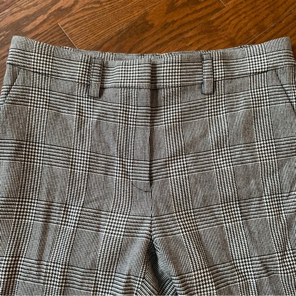 FRAME WOMEN'S BLACK WHITE HOUNDSTOOTH WOOL BLEND ANKLE TROUSERS PANTS - NWT - Picture 8 of 15